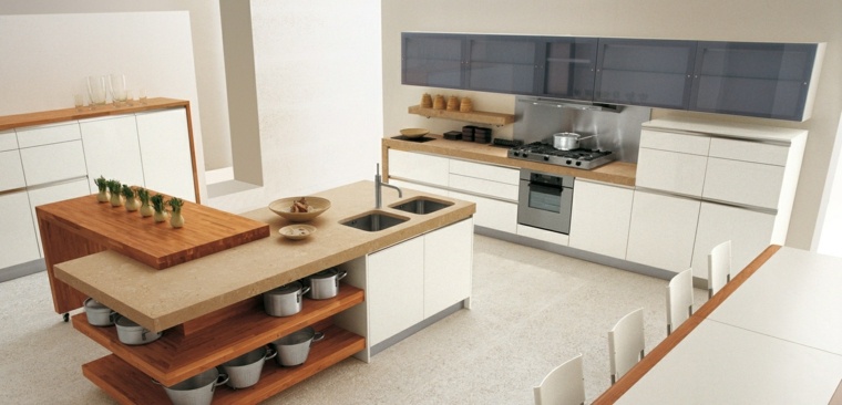 design moderno della cucina ad angolo