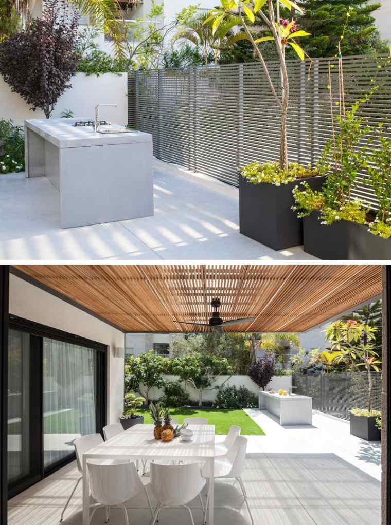 minimalistinė sodo virtuvė
