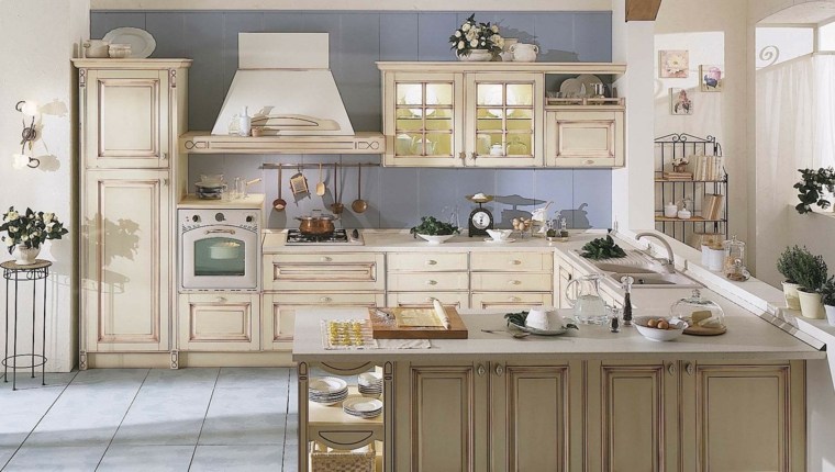 cucine in stile country mobili bianchi