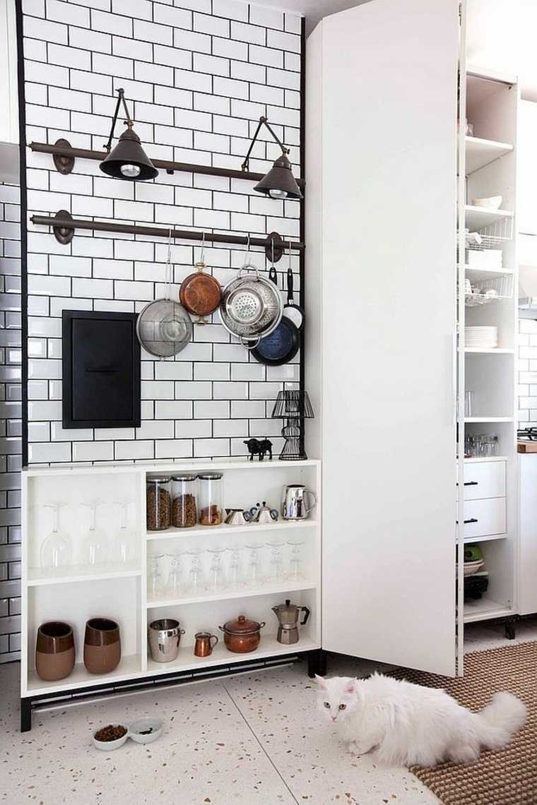 Design moderno delle piastrelle della cucina in stile industriale