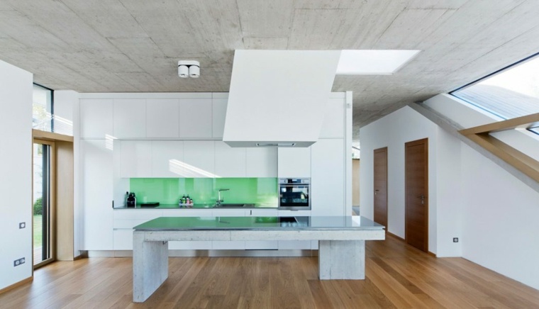Moderna cucina in legno design bar pavimenti in legno parquet