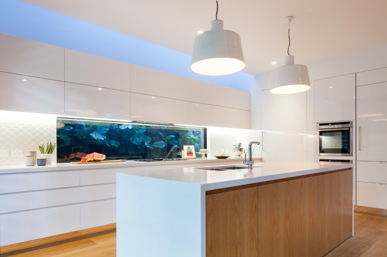 modernios virtuvės salos medžio madingo dizaino pakabinama šviesa