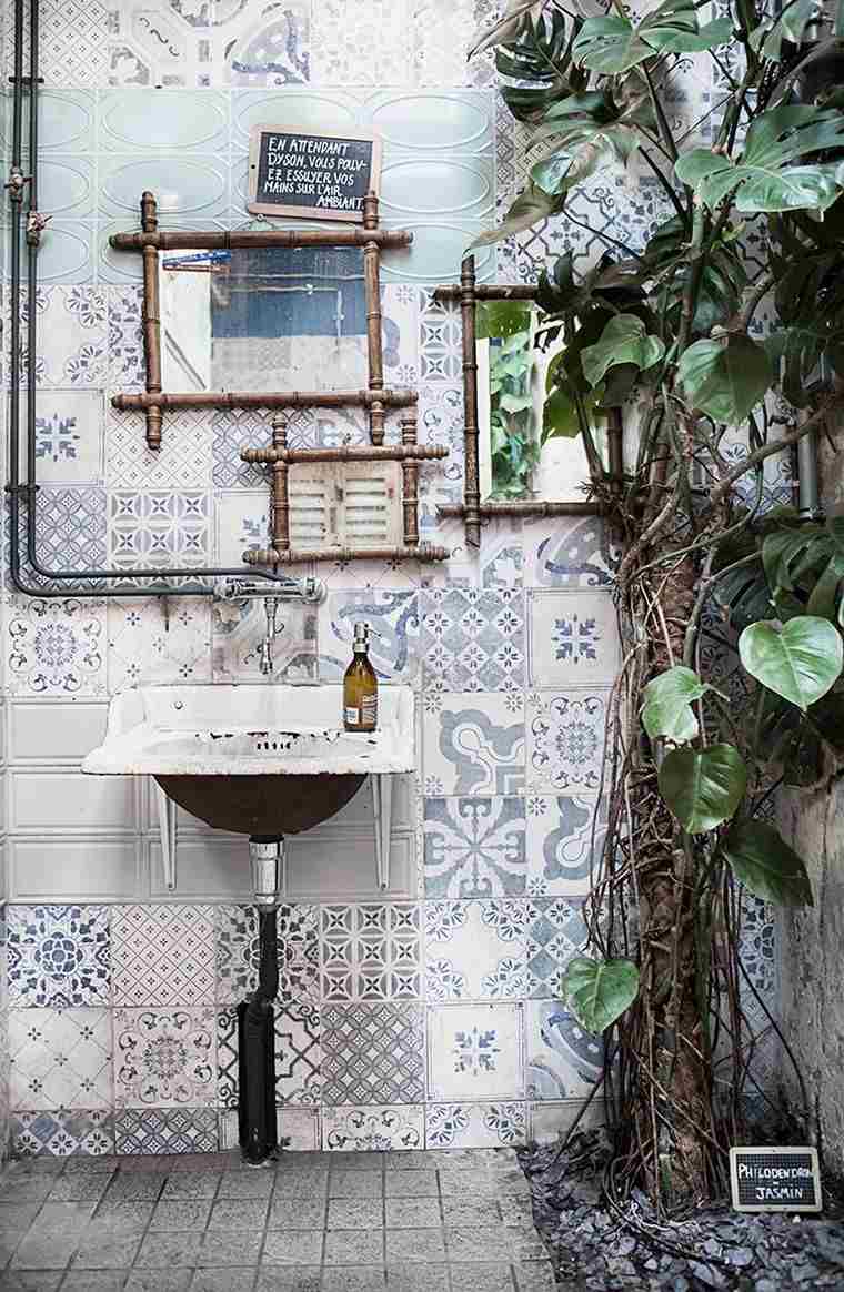 Marokkói csempe-fürdőszoba