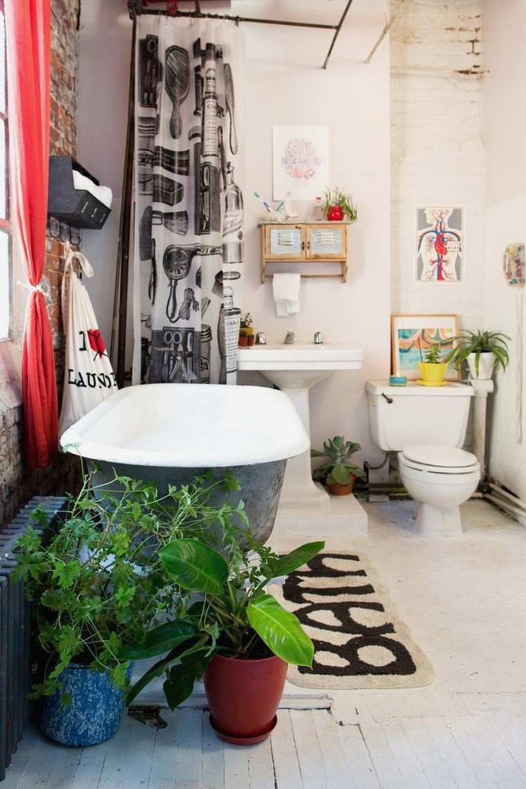 arredamento boho moderno bagno idea interna