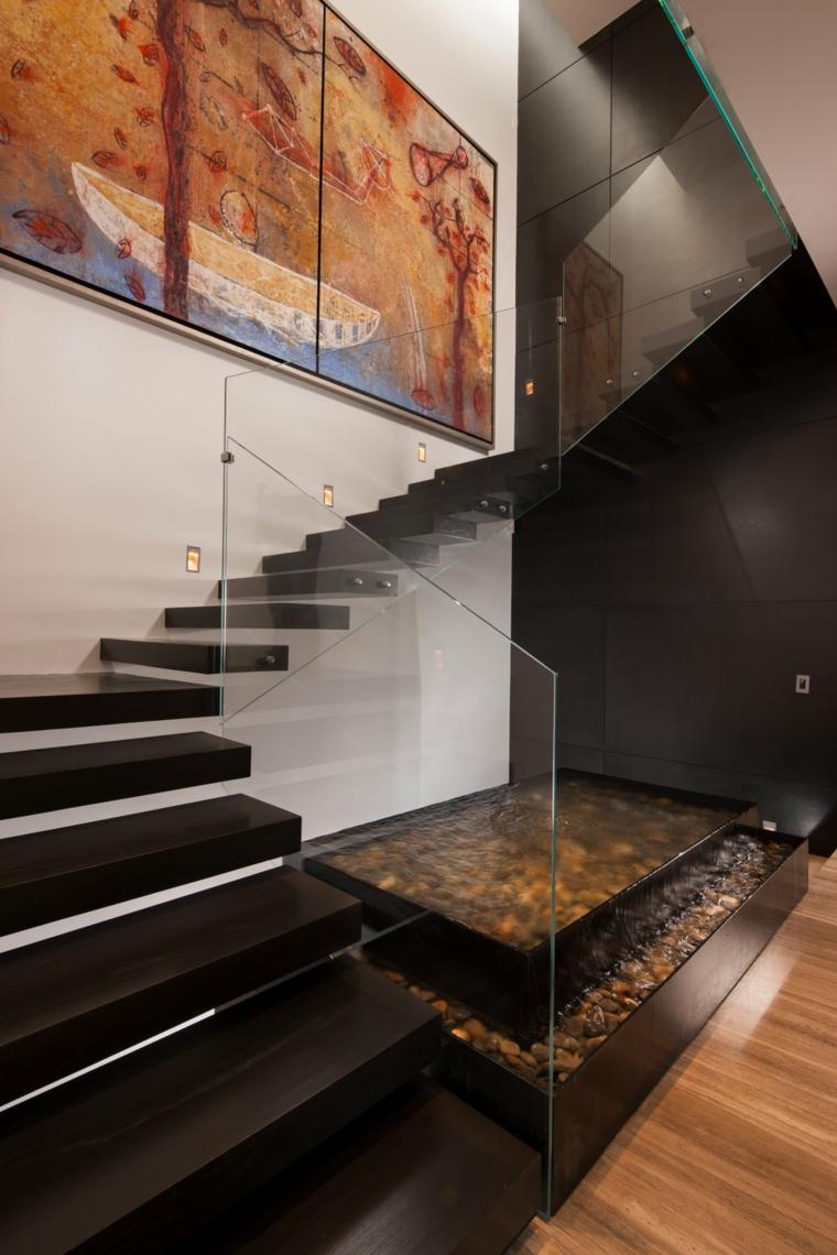 modern belső lépcsőház dekoráció