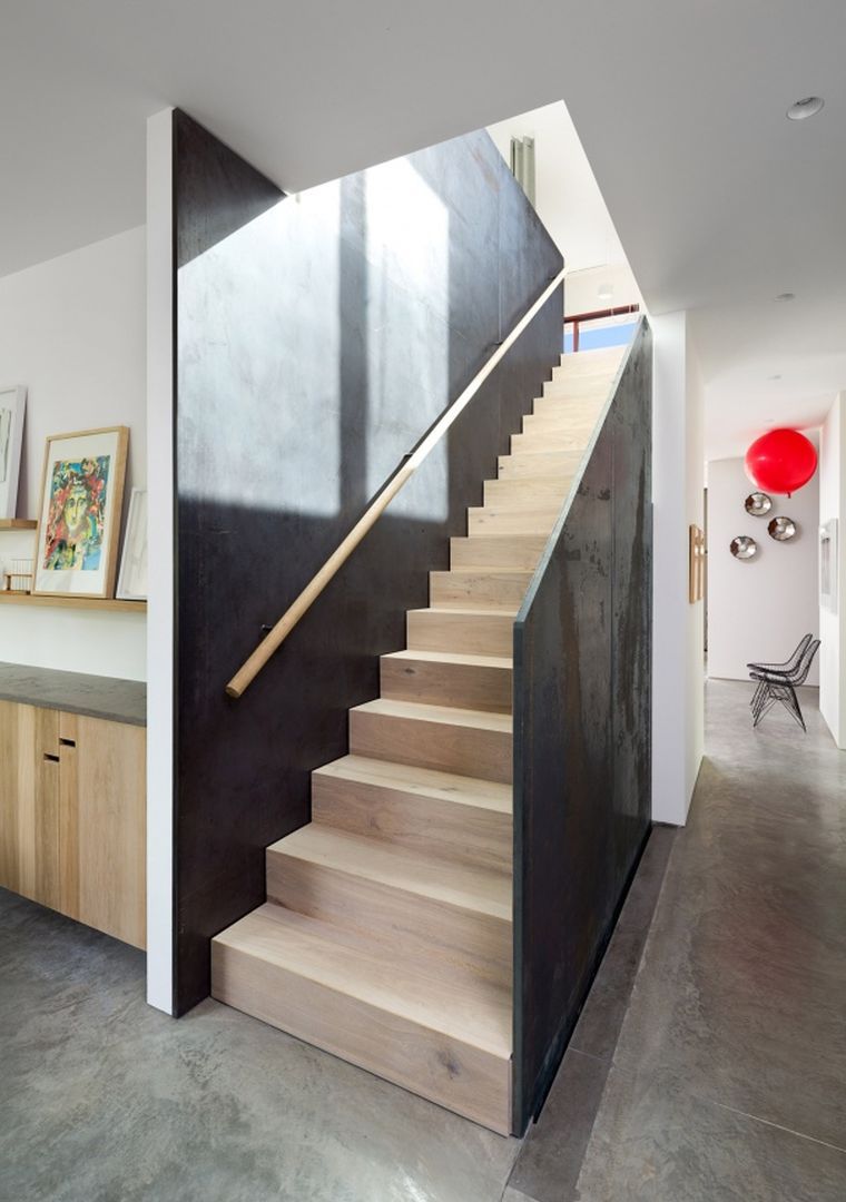 Skandináv design-világos-fa-lépcsőház deco