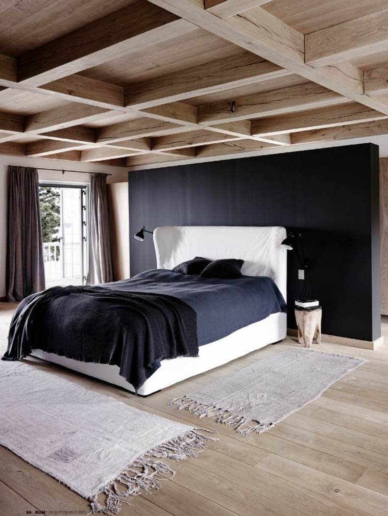camere da letto moderne di decorazione della casa di montagna