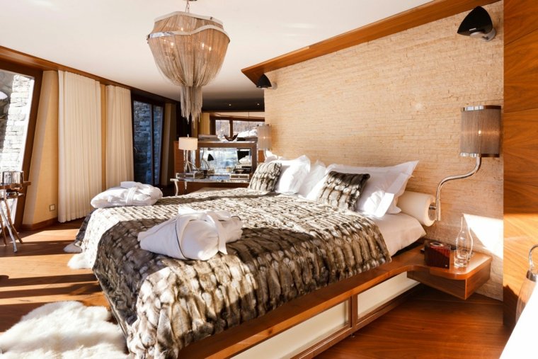 arredamento camera da letto chalet decorazione per adulti di lusso