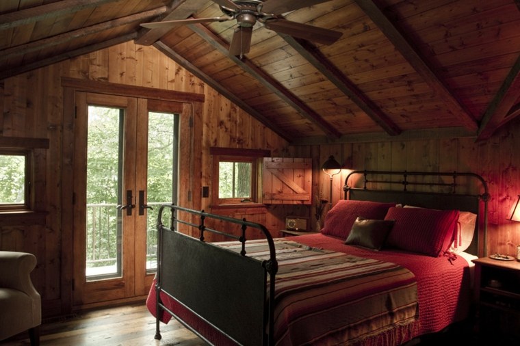 camera da letto di design chalet in legno