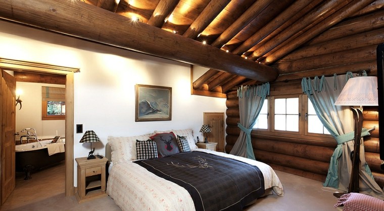 interni in legno camera da letto chalet deco