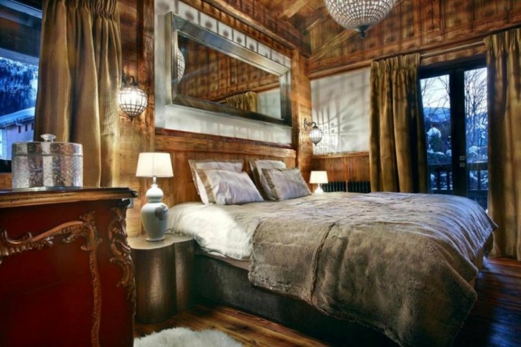 camera da letto chalet decorazione lusso