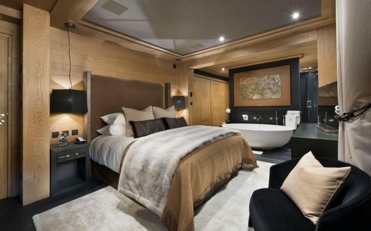immagine della camera da letto dello chalet di lusso