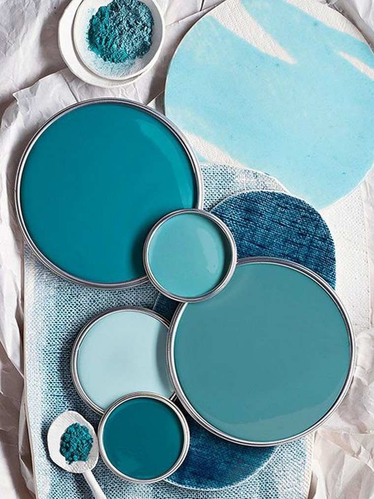 青い色合いのアイデアDIYのインテリア寝室の装飾トレンディな青い装飾のアイデア