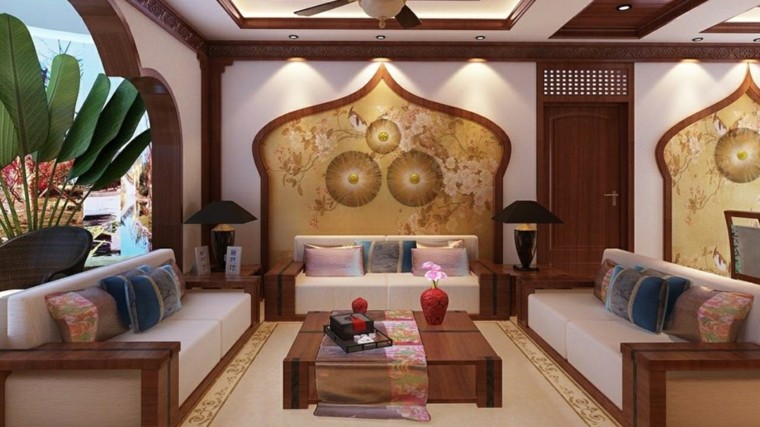 モロッコスタイルの海辺の寝室の装飾