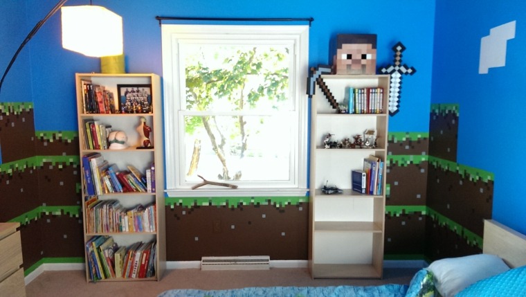 arredamento camera da letto minecraft atmosfera gioviale