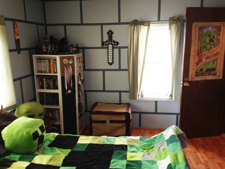 Minecraftの寝室の装飾は多くの愛の創造性を生み出しました