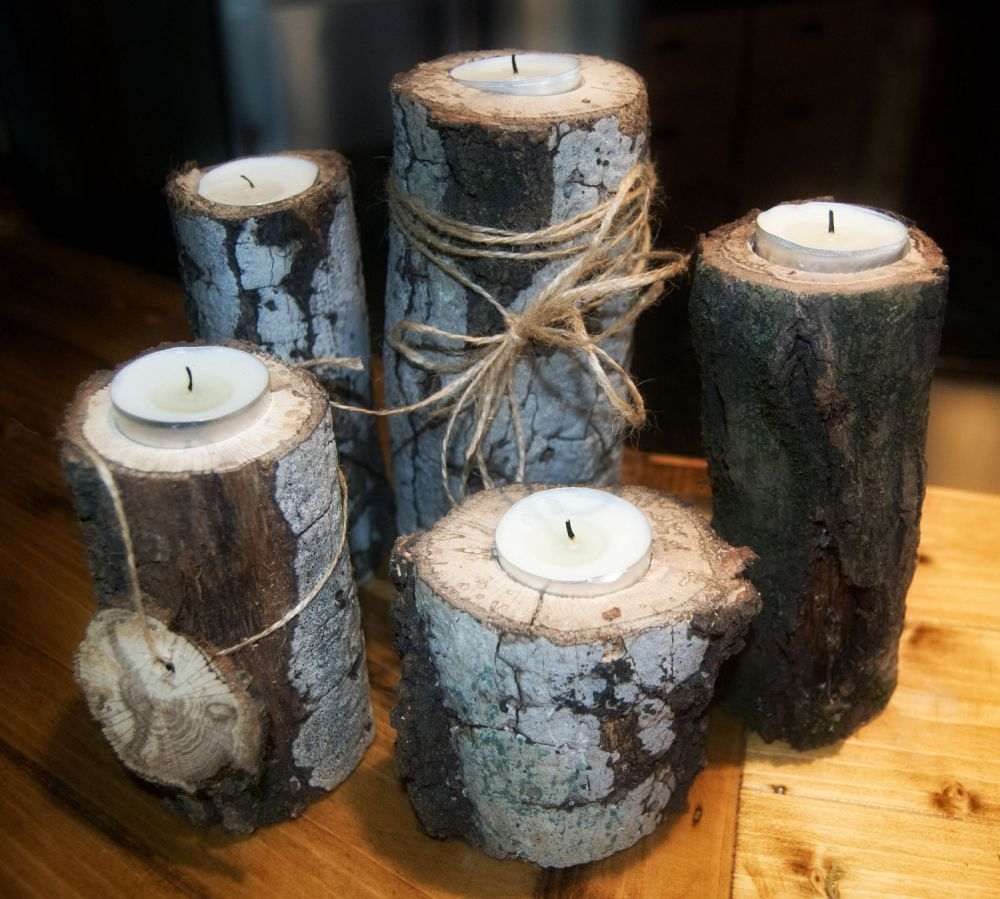 matrimonio chic deco festivo giorno candele di legno