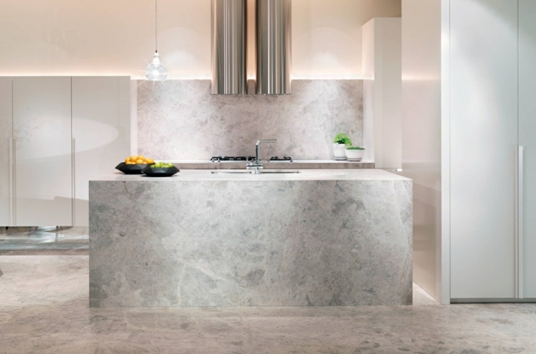 Idea cucina minimalista design moderno di mobili bianchi