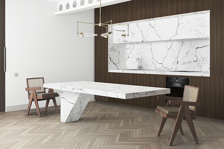 marmo cucina modello legno design decorazione stile naturale