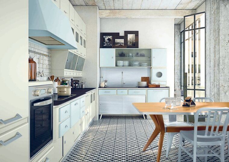 retro kuhinja dekor ideja interijer kuhinja ukrasiti prostor