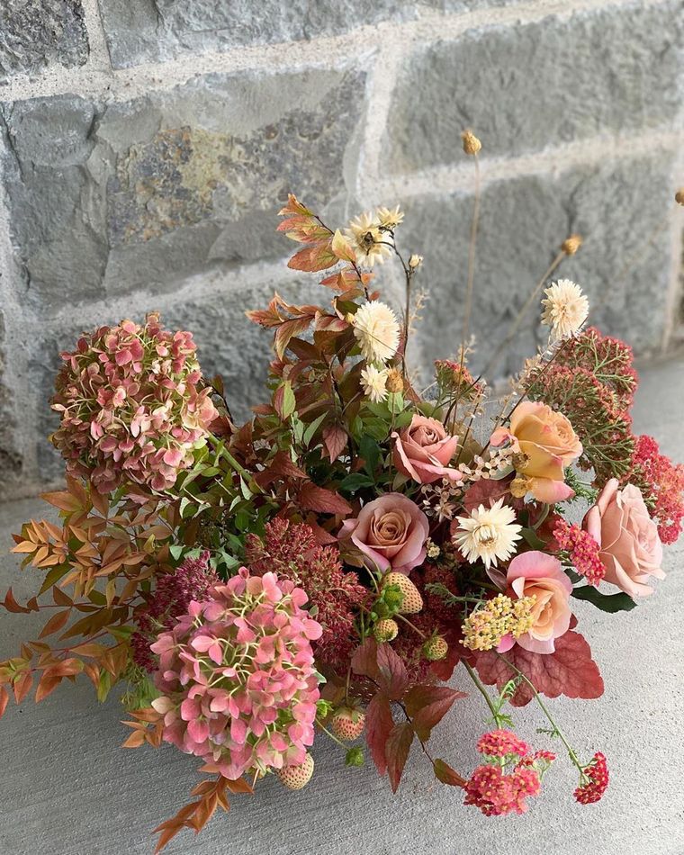 decorazione autunnale per la tavola bellissimo bouquet