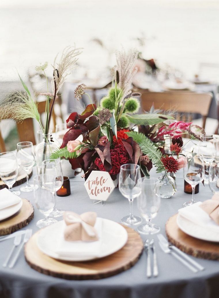 decorazione autunnale per piccoli bouquet da tavola