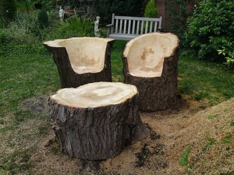 木製の庭の家具はアイデアを作る木製のベンチ