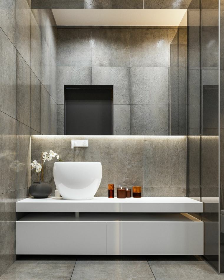 minimalistički premaz za kupaonicu sivi premaz