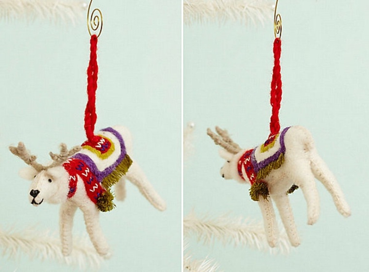 Božićni ukras za izradu vunenih jelena izvorna ideja ukrasa za božićno drvce visi