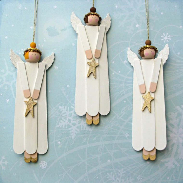Božićni deco za izradu originalne ideje dizajna drvenog anđela
