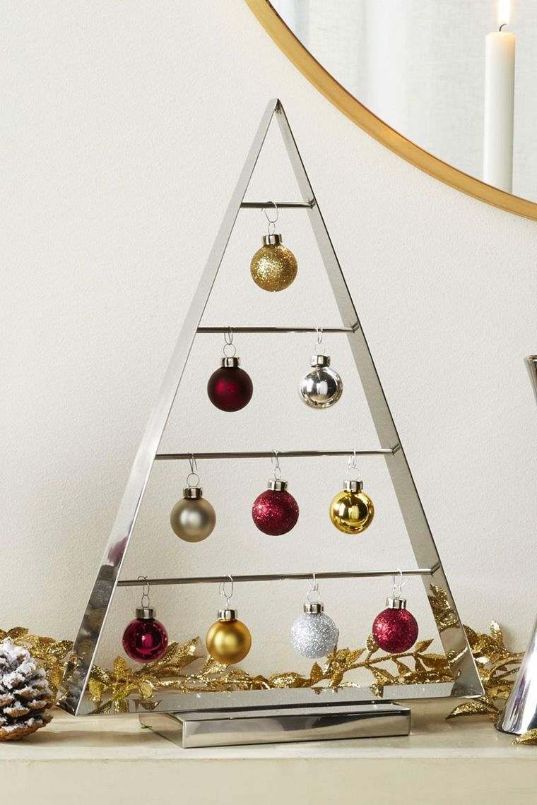 Kalėdų papuošimai-pasidaryk pats-trikampiai-rutuliai