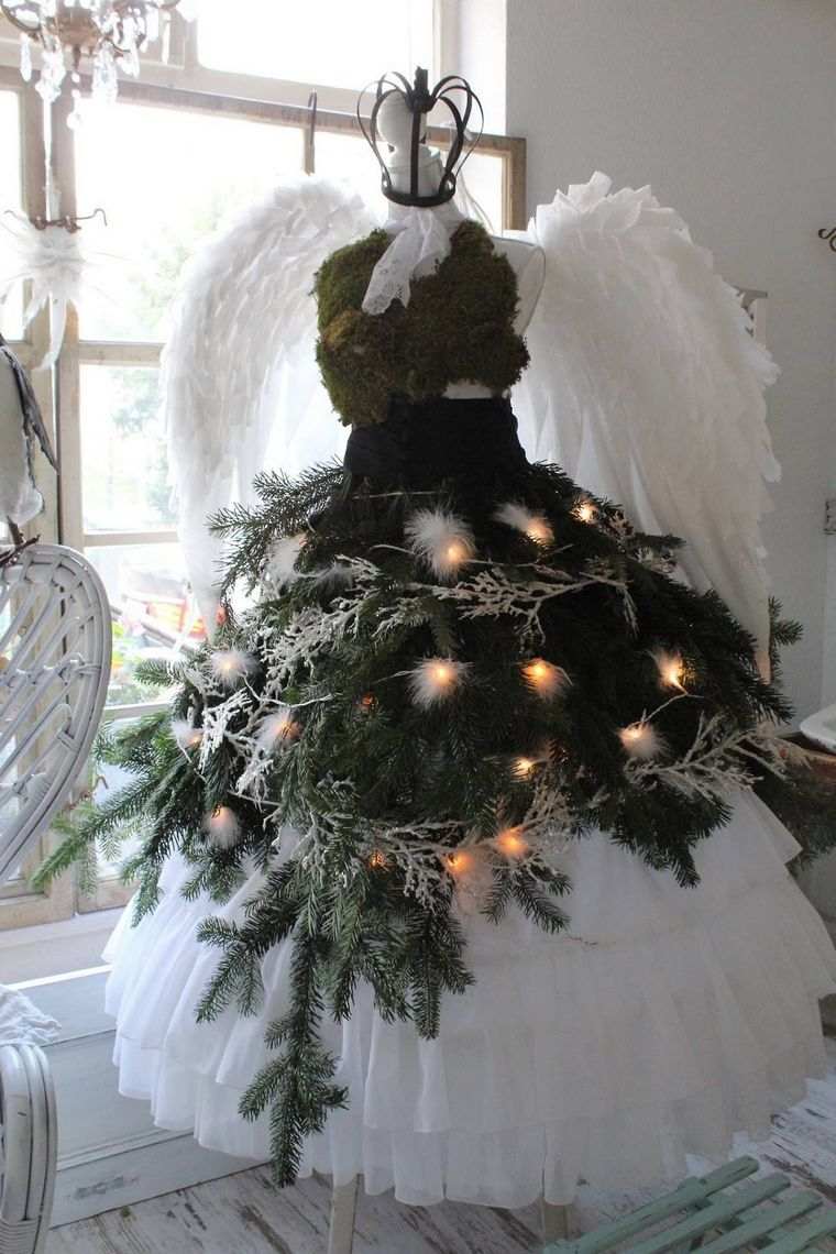 Kalėdų puošmena pasidaryti sau medžio suknelę-baleriną
