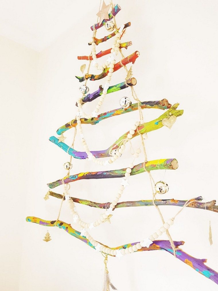 Decorazioni natalizie per farti albero multicolore