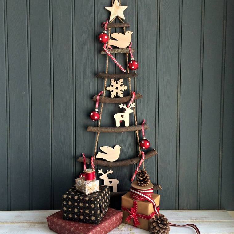 Kalėdų puošmena, kad pasidarytumėte medžio siena-paprasta-moderni