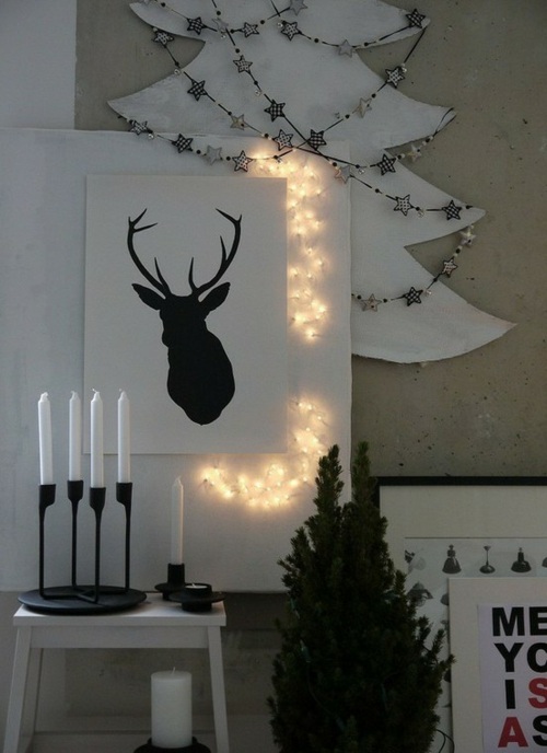 Skandináv karácsonyi dekorációs ötlet