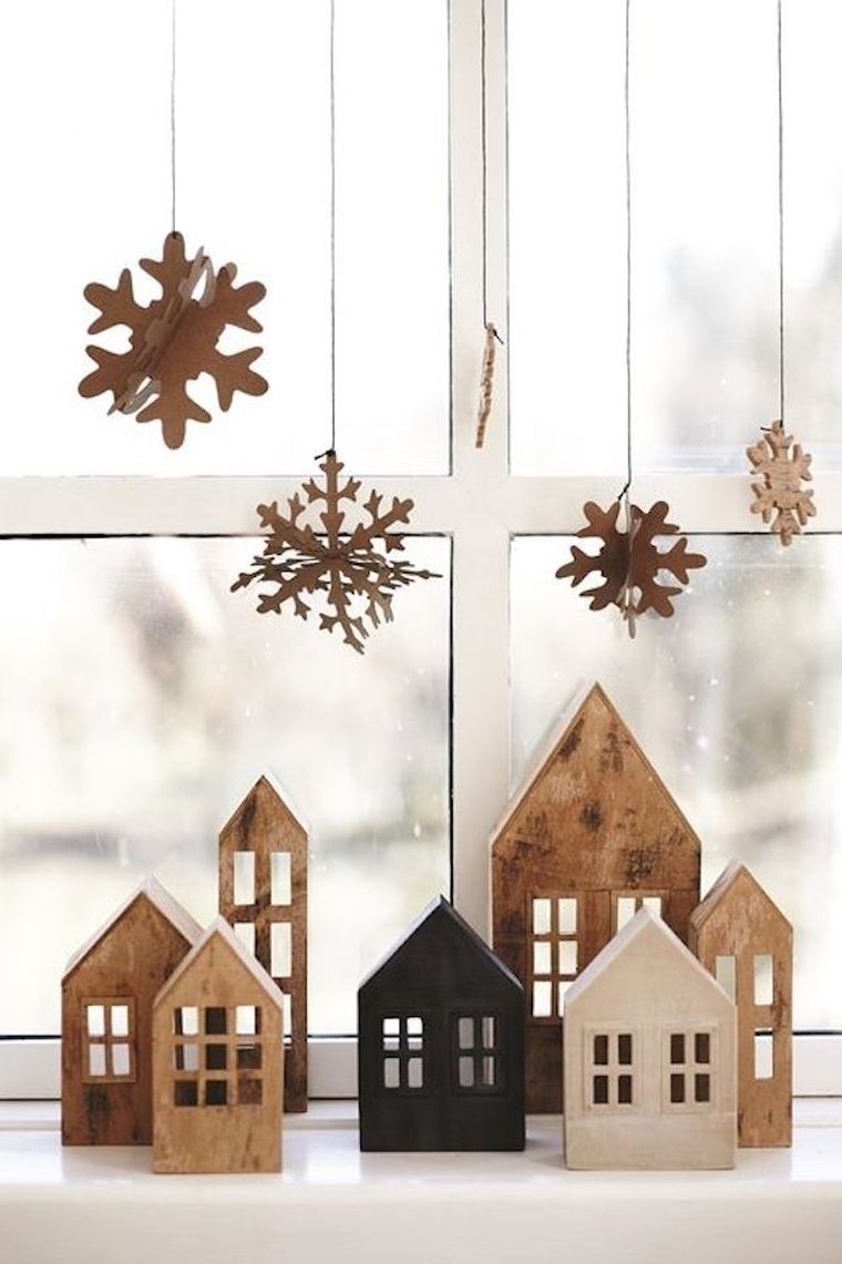 skandináv karácsonyi deco faházak-ablak-dekoráció