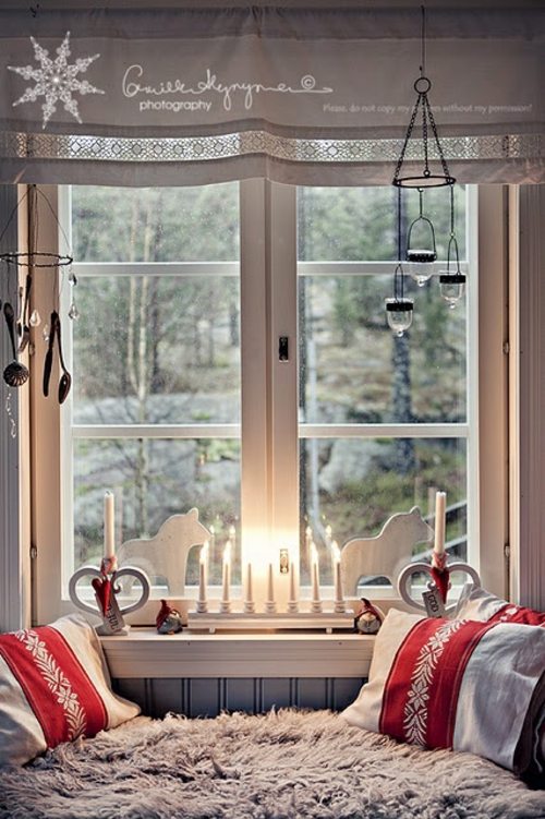 meleg skandináv karácsonyi dekoráció