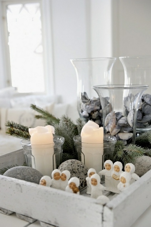 Skandináv karácsonyi asztaldísz