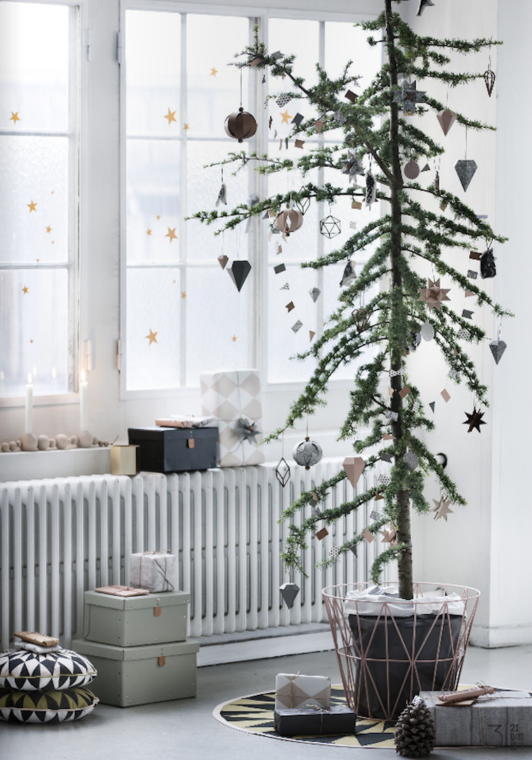 skandináv karácsonyi deco játékok-papír-to-make-fenyőfa
