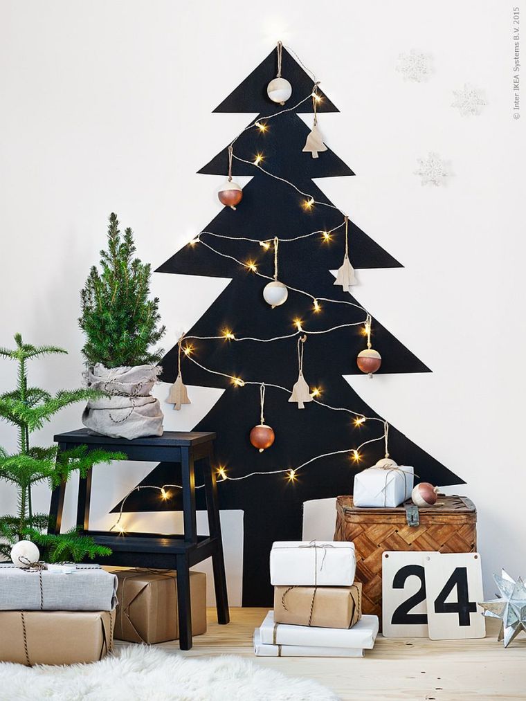 ideja za crno božićno drvce