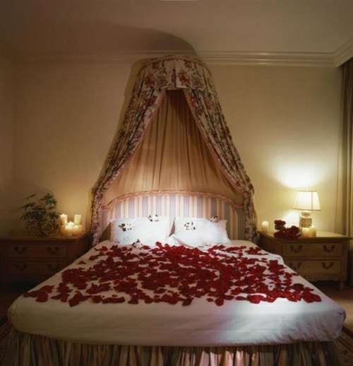 バレンタインデーの寝室の装飾