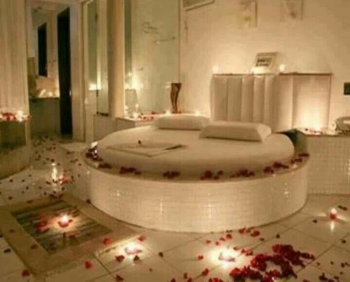 ロマンチックなバレンタインの寝室