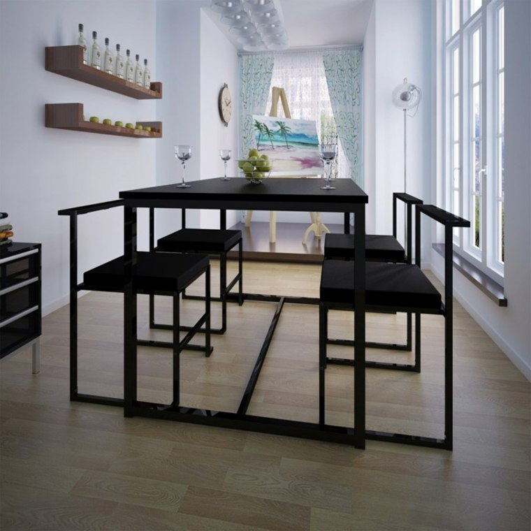 masculine-deco-design-dining-area-apartment-black-furniture