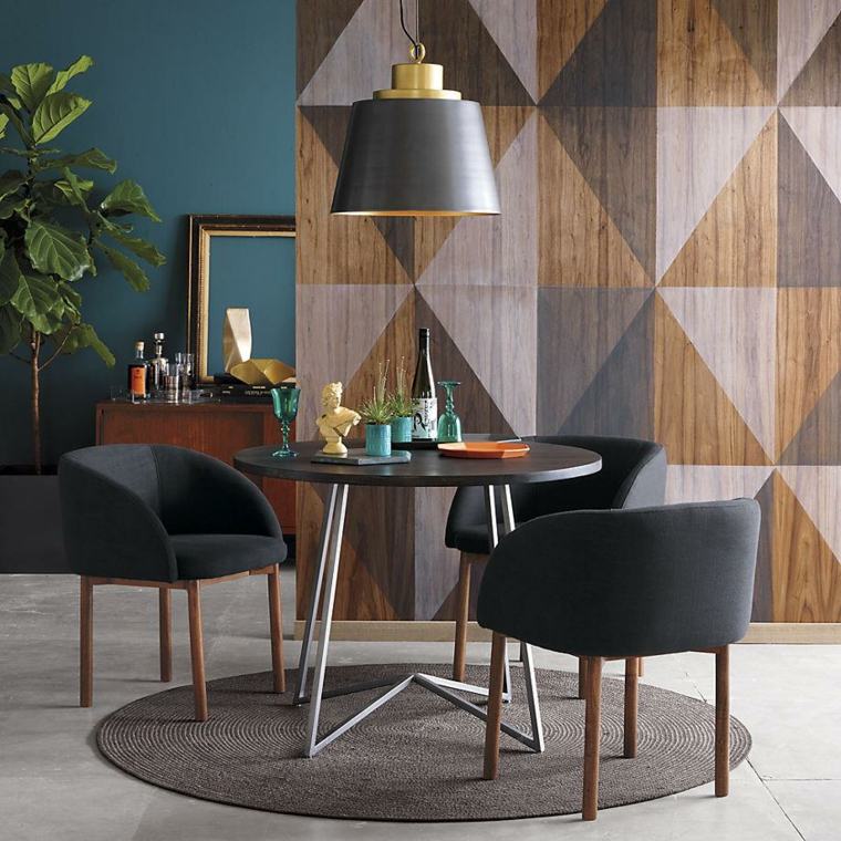 masculine-interior-design-round-table-small-dining-corner-geometric-deco