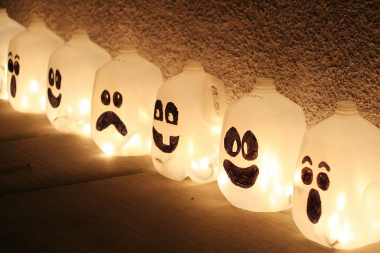 decorazioni luminose fatte in casa per Halloween