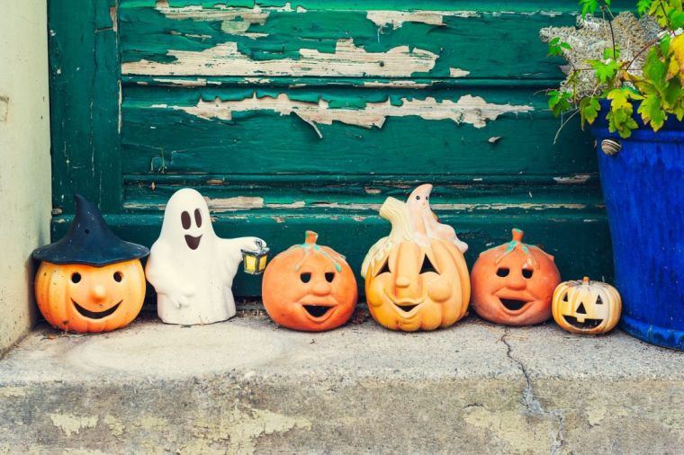 Decorazione di Halloween con le zucche