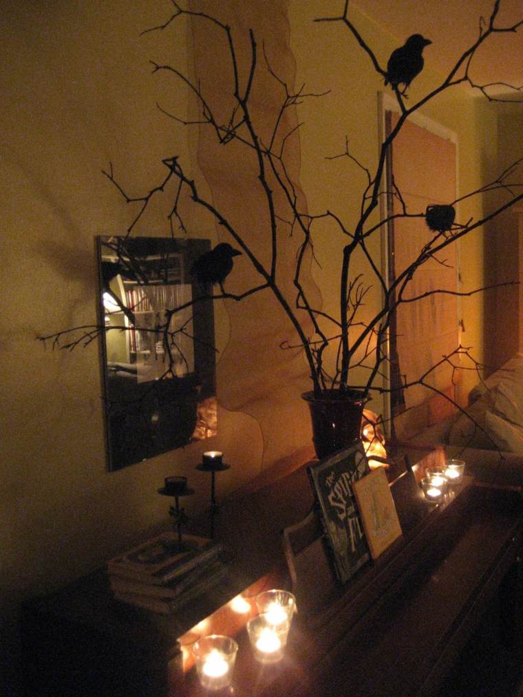 a buon mercato halloween deco albero-corvi-macabro