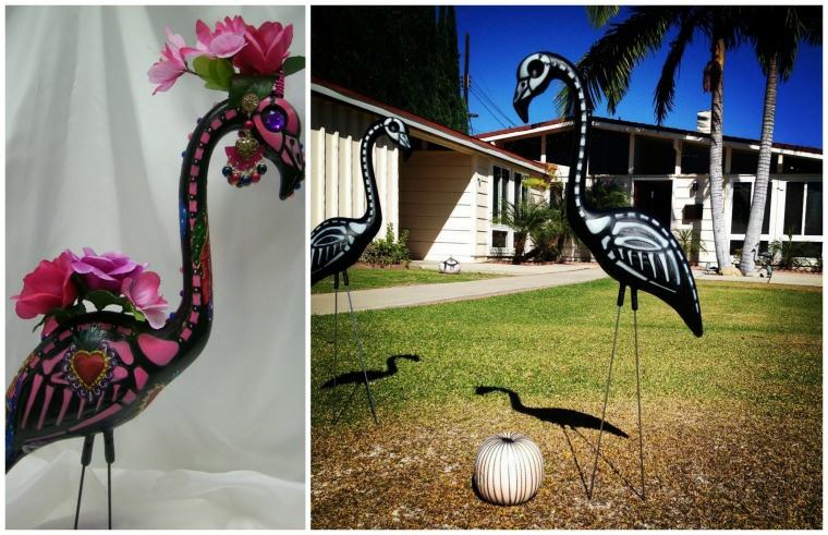 halloween dekoráció halhatatlan flamingók
