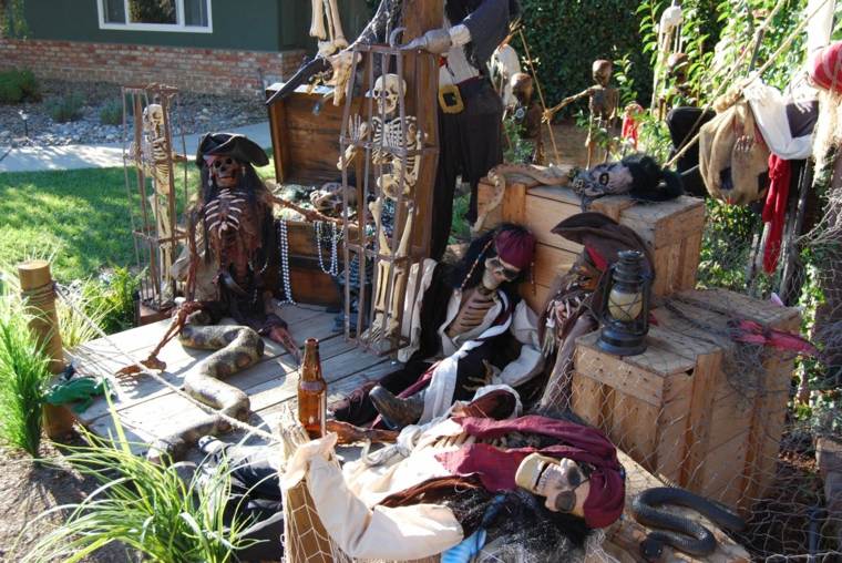 Halloween deco scheletro pirati dopo la festa