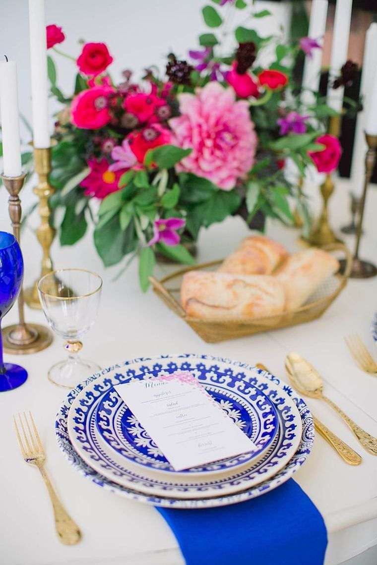 東洋の結婚式の装飾テーブルスタイル-モロッコ-食器